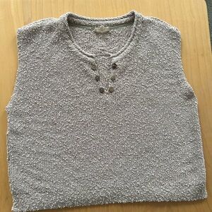 Gray/ Tan Textured Tank Top (M)